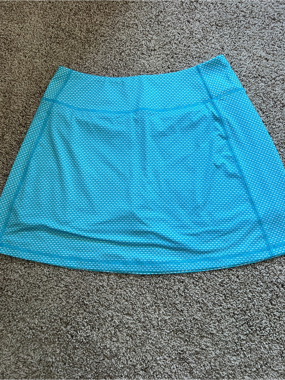 Vineyard Vines Mini Skirt in Aqua Blue Micro Dot - Picture 2 of 4